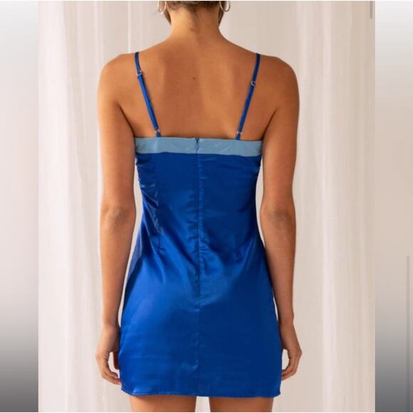 New w/ Tags Pepper Mayo Midnight Blue Cosmos Mini Dress Size: XL (US 14) - Picture 2 of 11